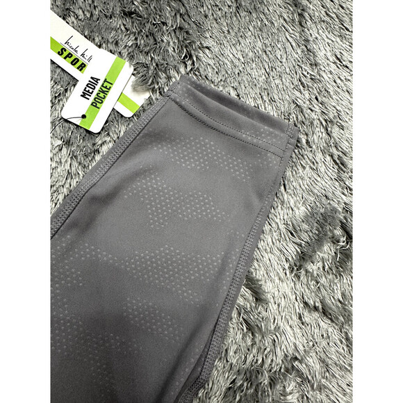 Nicole Miller Sport Women's Capri Leggings In Light Gray Print Size L - Picture 7 of 7